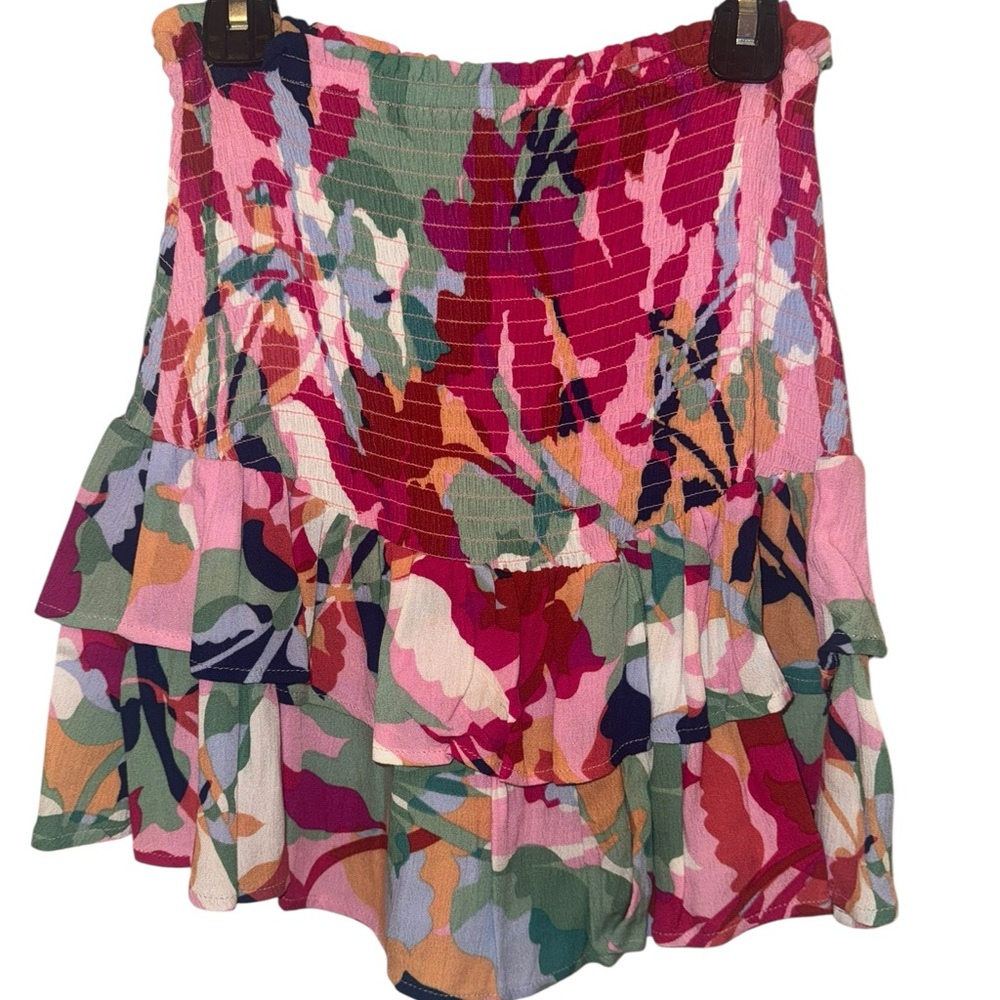 BB Dakota by Steve Madden Colorful Floral Mini Skirt